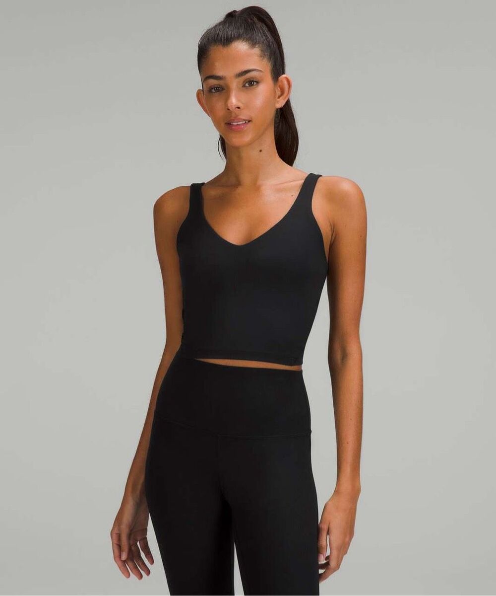 lululemon athletica Black Crop Tank Top